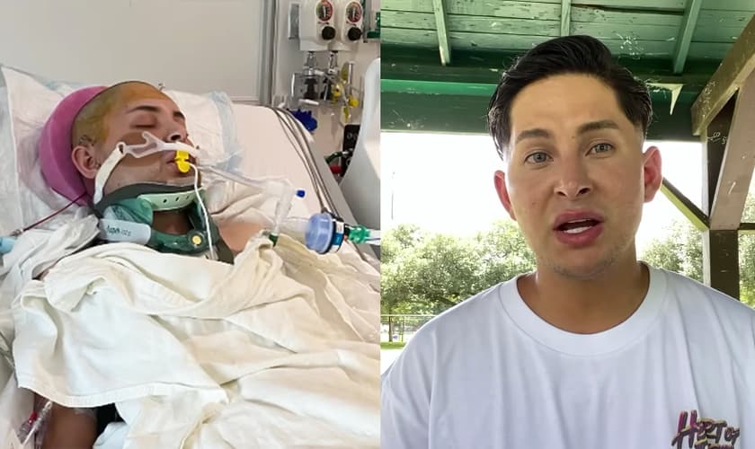 Samuel Rauda testemunha sua fé. (Foto: YouTube/Samuel Rauda)