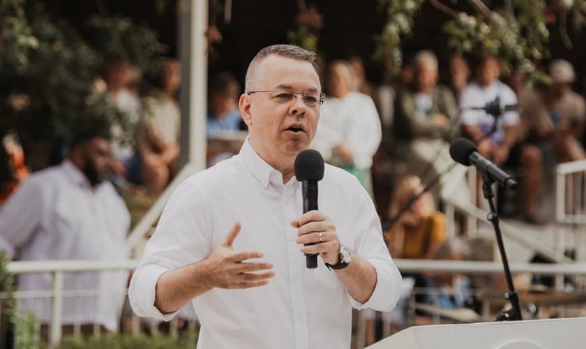 Pastor Andrew Brunson, na Festa dos Tabernáculos, organizada pela Embaixada Cristã Internacional em Jerusalém. (Foto: Reprodução/Facebook International Christian Embassy Jerusalem, ICEJ)