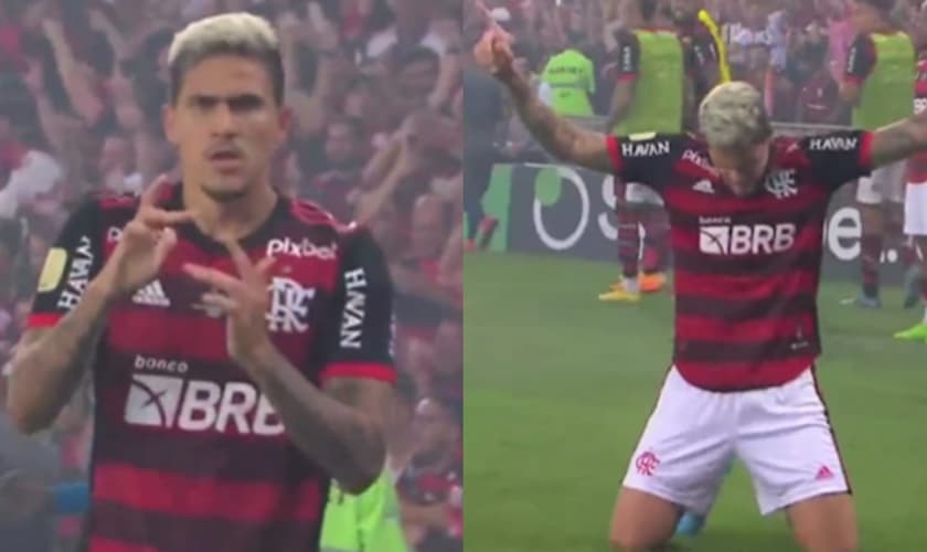 Pedro Guilherme marcou o primeiro gol na partida decisiva pelo título da Copa do Brasil. (Foto: Reprodução/Twitter/SportTV).