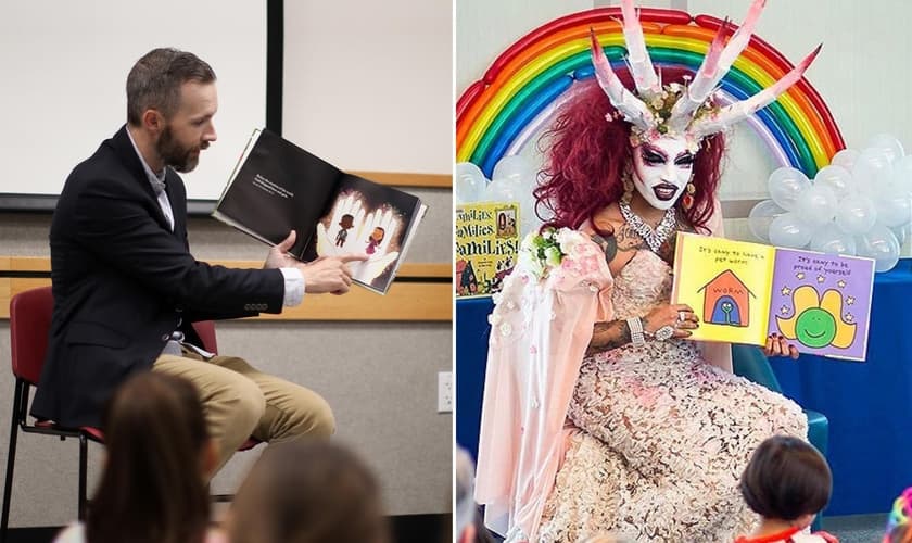 Pastor Dale Partridge na Hora da História. (Foto: Relearn.org/Facebook)