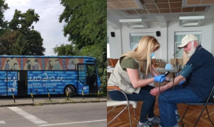 Equipado com chuveiros e lavandaria, o veículo oferece assistência médica e aconselhamento. (Foto: Reprodução/YouTube/TED Adventist).