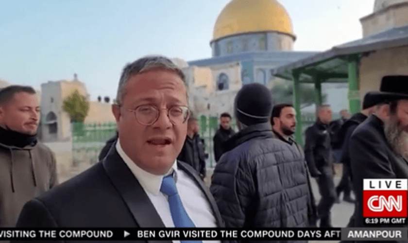 A visita de Itamar Ben-Gvir foi condenada por vários países, incluindo o Brasil. (Foto: Reprodução/Twitter/Christiane Amanpour/CNN).