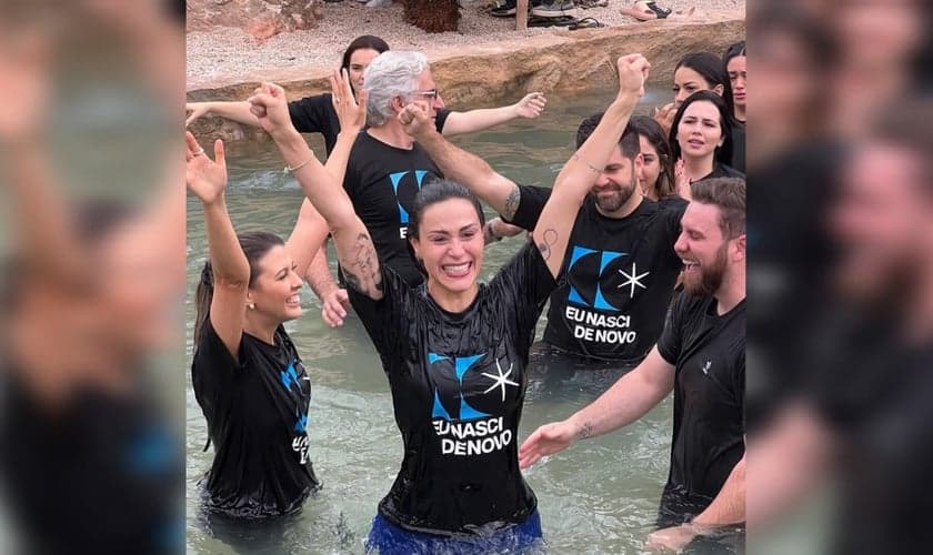 Nadja Haddad, foi batizada nas águas na Lagoinha Alphaville, em São Paulo. (Foto: Instagram/Nadja Haddad).