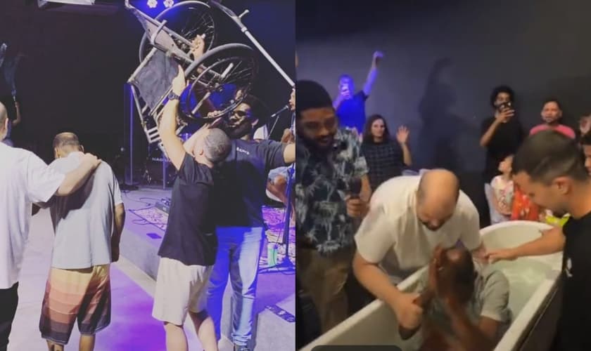 Após receber o milagre, Paulo aceitou a Jesus e foi batizado. (Foto: Reprodução/Instagram/Dan Sartori).