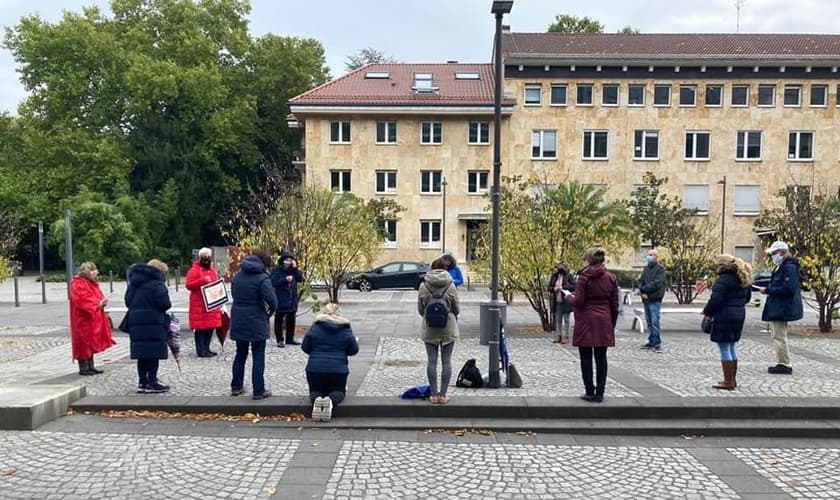 "40 dias pela vida" em Frankfurt. (Foto: Reprodução/EuroProLife)