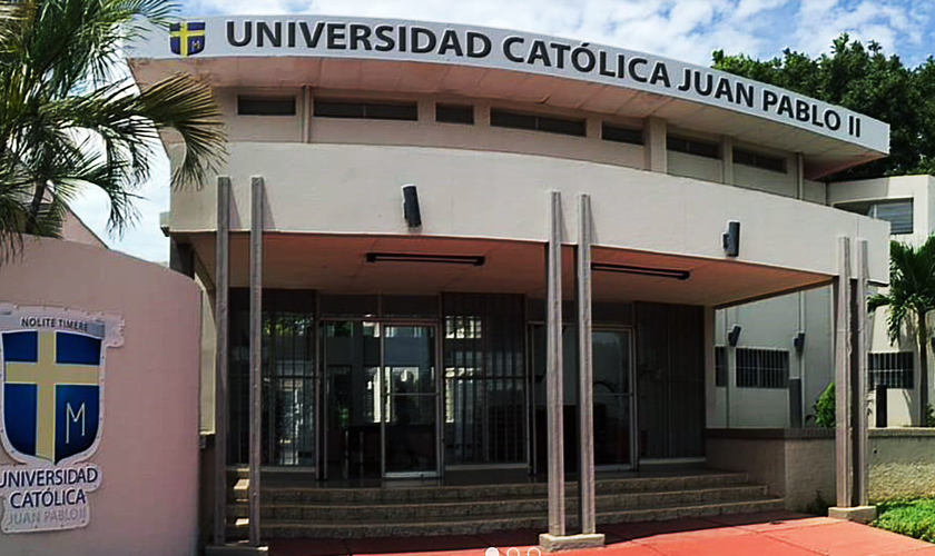 Fachada Universidade Católica Juan Pablo II. (Captura de tela/ucjps.edu.ni)