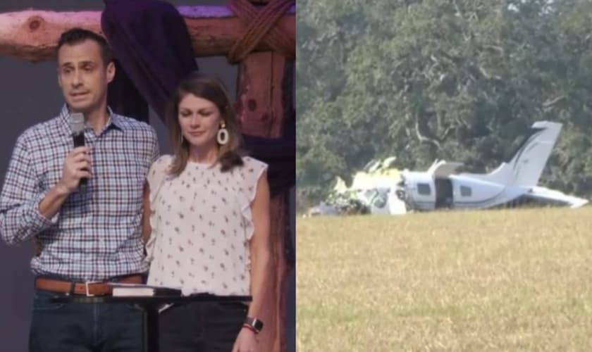 Kennon Vaughan e sua esposa Kathryn na Harvest Church. (Foto: Facebook/Harvest Church/Reprodução/Fox 26).