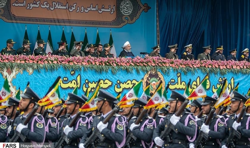 Desfile do Dia do Exército da República Islâmica do Irã, em 2019. (Foto: Wikimedia Commons)