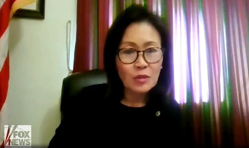Deputada da Califórnia, Michelle Steel. (Foto: Captura de tela/Vídeo Fox News)
