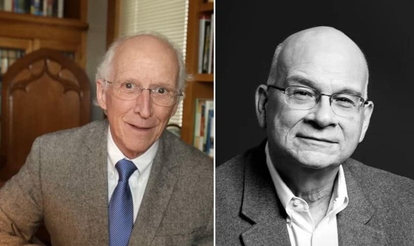 John Piper e Tim Keller. (Foto Montagem: Captura de tela/YouTube Desiring God/Divulgação)