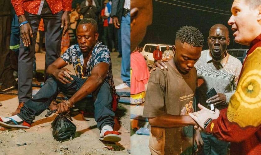 Após ouvirem o Evangelho, os feiticeiros queimaram seus feitiços e foram libertos. (Foto: CfaN).
