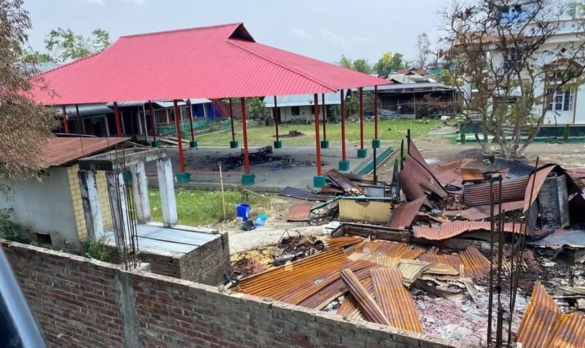 Mais de 350 igrejas foram destruídas em Manipur, na Índia. (Foto: Portas Abertas)