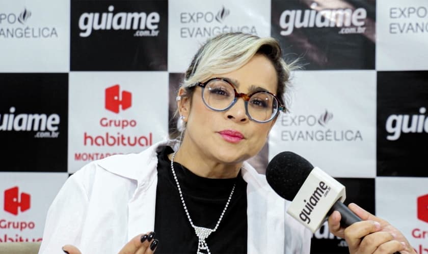 Daniela Araújo na Expoevangélica 2023. (Foto: Marcos Paulo Correa/Guiame)