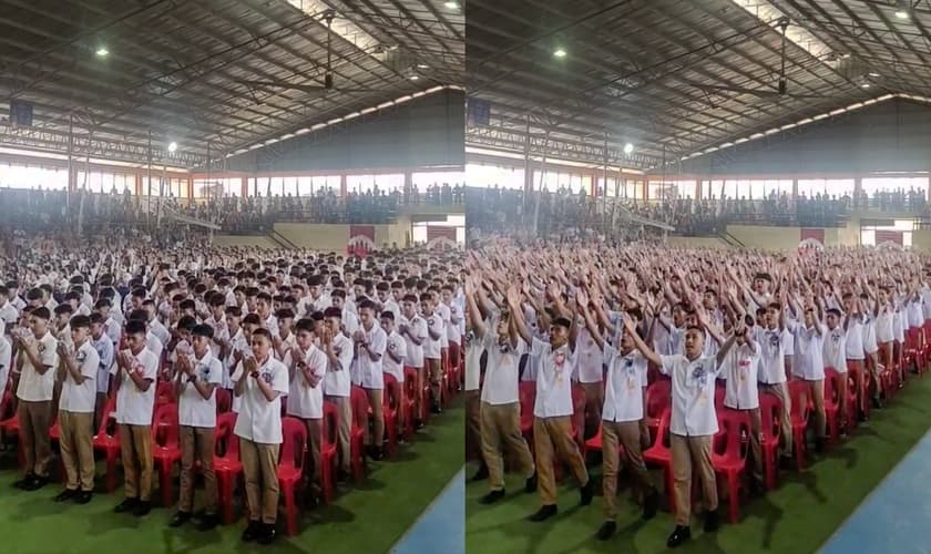 Os 627 alunos agradeceram a Deus após superarem dificuldades para se formarem. (Foto: Facebook/Oralan Quiao Rentuza).