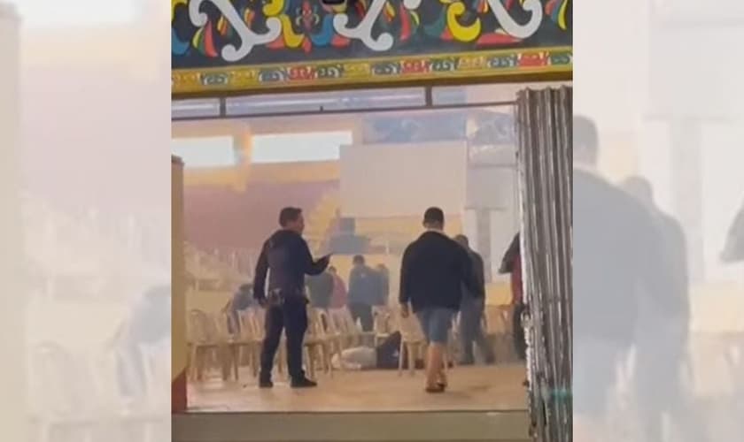 Local onde ocorreu a explosão. (Captura de tela: YouTube AFP Português).