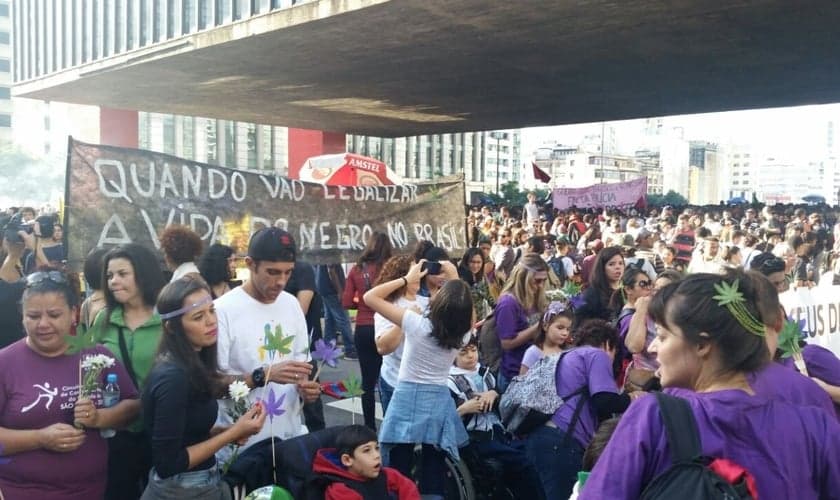 Marcha da Maconha, em São Paulo. (Foto: Ludmilla Souza/Agência Brasil)