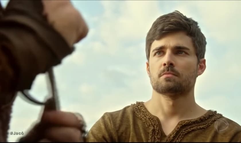 Cena de Jacó, na novela Gênesis. (Captura de tela/YouTube/Record TV)