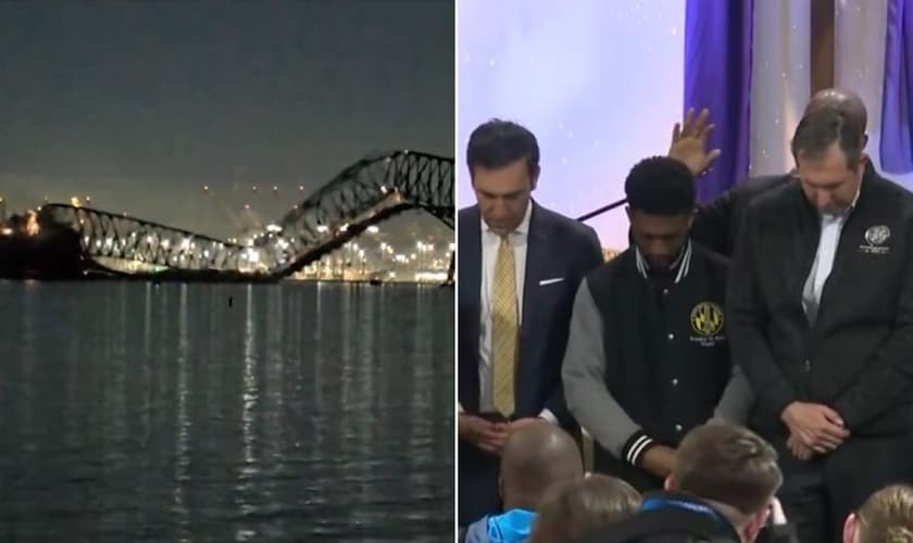 Cristão se uniram em oração após a tragédia. (Foto: Reprodução/X/BBC News/CBS News)