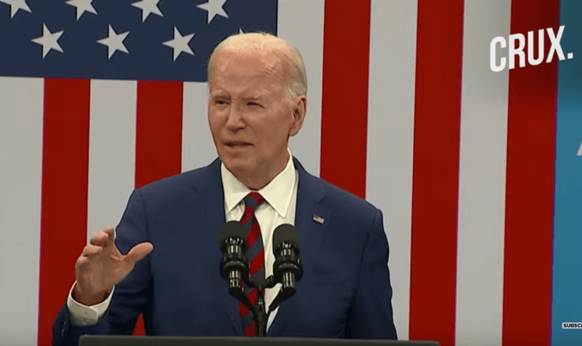 O presidente americano Joe Biden. (Captura de tela/YouTube/Crux)