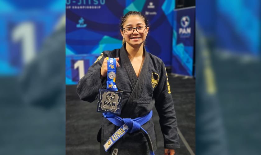 Rafinha Silva conquista mais uma medalha no Pan-Americano de Jiu-jitsu da IBJJF, nos EUA. (Foto: Arquivo pessoal)