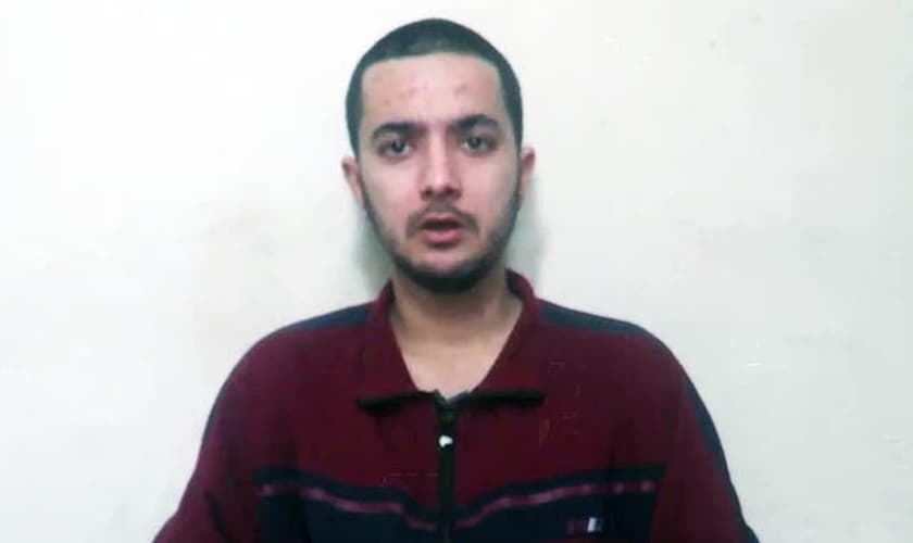 Hersh Goldberg-Polin, em vídeo divulgado pelo Hamas. (Captura de vídeo)