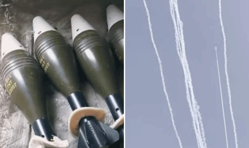 Hamas dispara foguetes contra Tel Aviv a partir da Faixa de Gaza. (Captura de tela/YouTube/AFP)