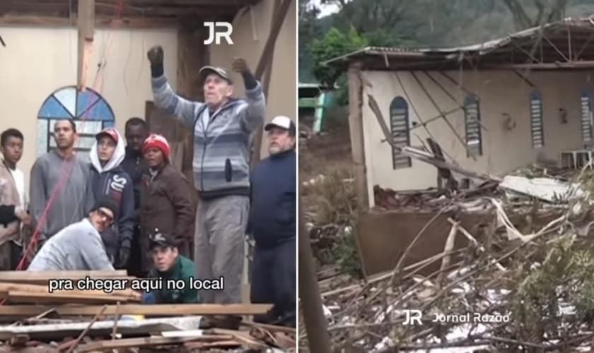 O acidente aconteceu na Assembleia de Deus em Encantado. (Foto: Reprodução/Instagram).