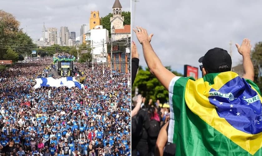 Marcha para Jesus na capital paulista. (Foto: Reprodução/IGospel/Fotografia Renascer)