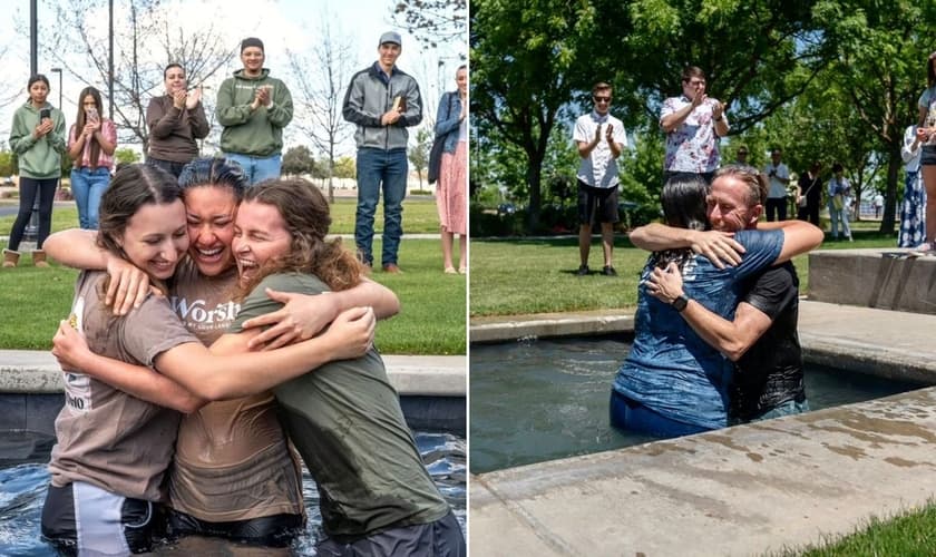 Batismos. (Foto: Reprodução/Instagram/Clovis Hills Community Church)