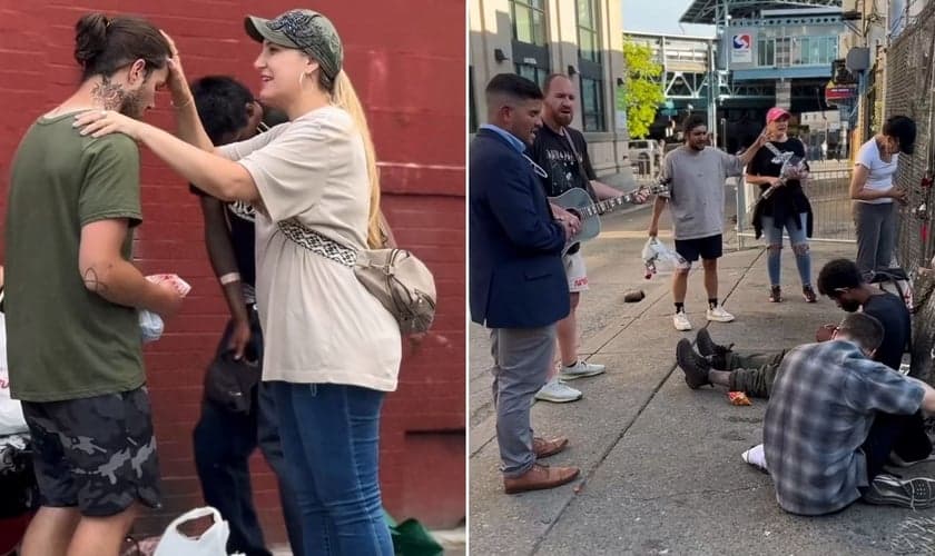 Cristãos durante o evangelismo. (Foto: Reprodução/Instagram/Philip Renner)