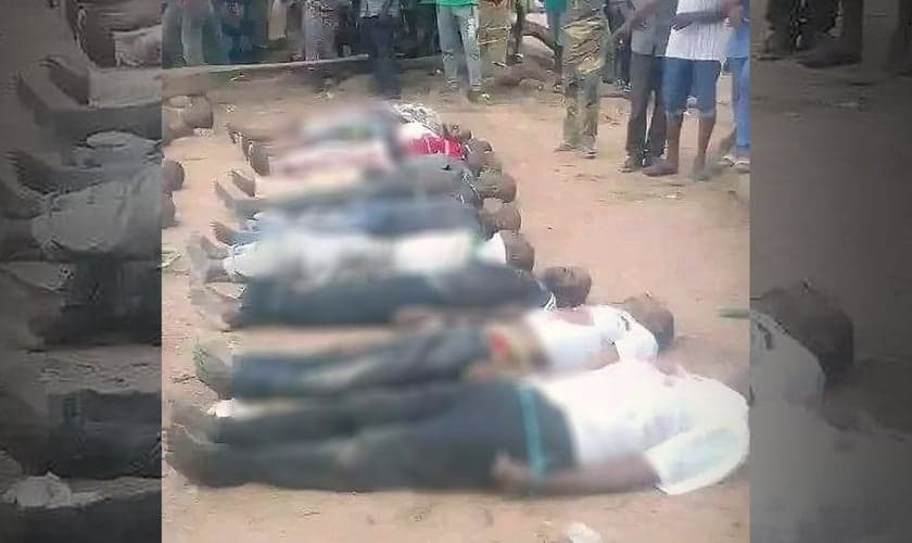 Cristãos mortos no local. (Foto: Reprodução/Morning Star News)