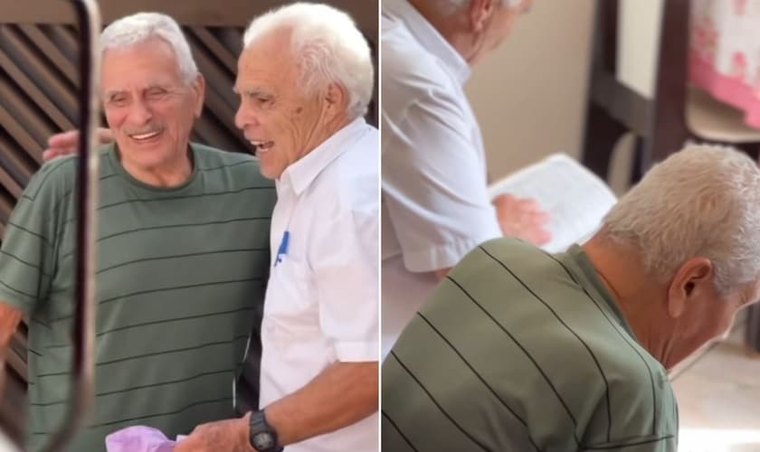 Os idosos. (Foto: Reprodução/Instagram/Laís Gomes)