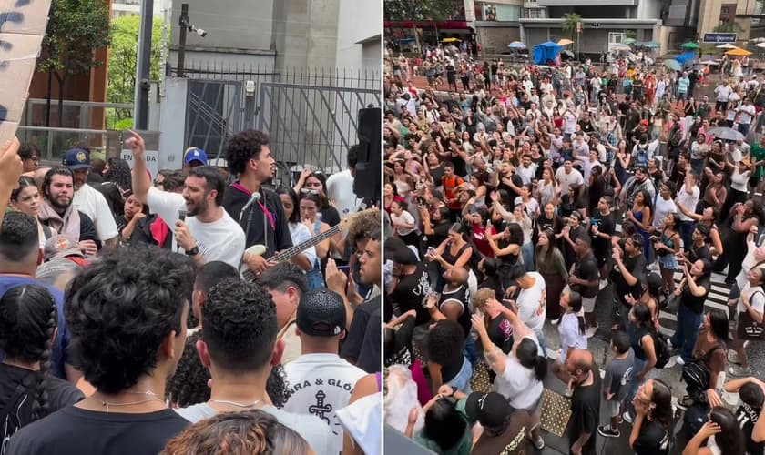O evangelismo na Avenida Paulista. (Foto: Reprodução/Instagram/Outreach)