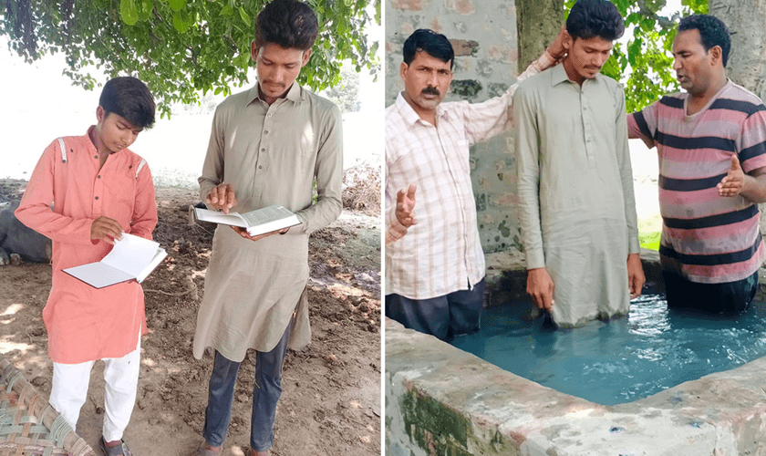 Missionários entregam Bíblias e batizam paquistaneses. (Foto: Mission Cry)