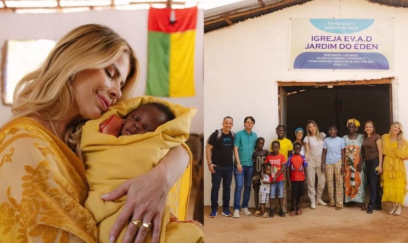 Karina está em viagem missionária em Guiné-Bissau. (Foto: Instagram/Karina Bacchi).