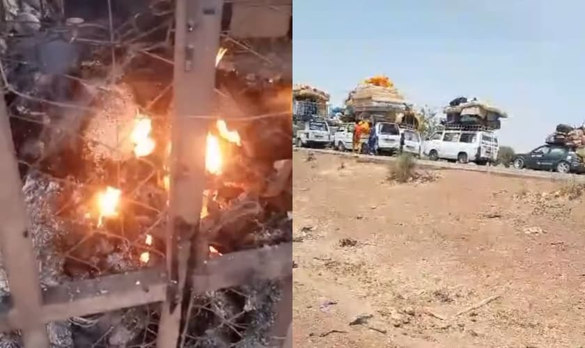 A cidade após o ataque terrorista. (Foto: Reprodução/Instagram/Jéssica Ardelino)