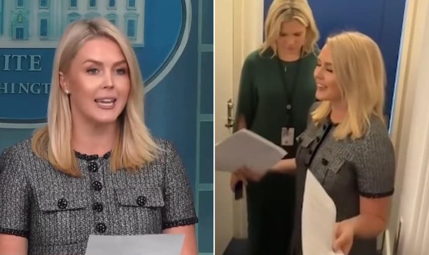 Karoline Leav. (Foto: Reprodução/YouTube/CNBC-TV18).