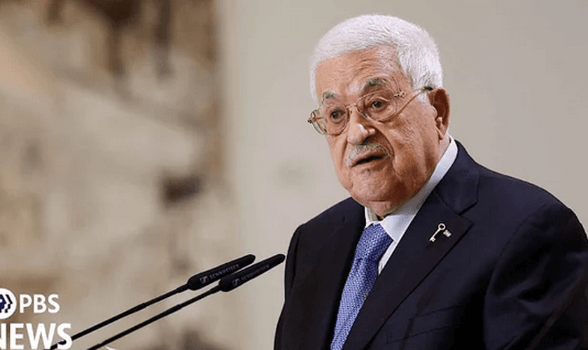 Mahmoud Abbas, presidente da Autoridade Palestina. (Captura de tela/YouTube/PBS News)