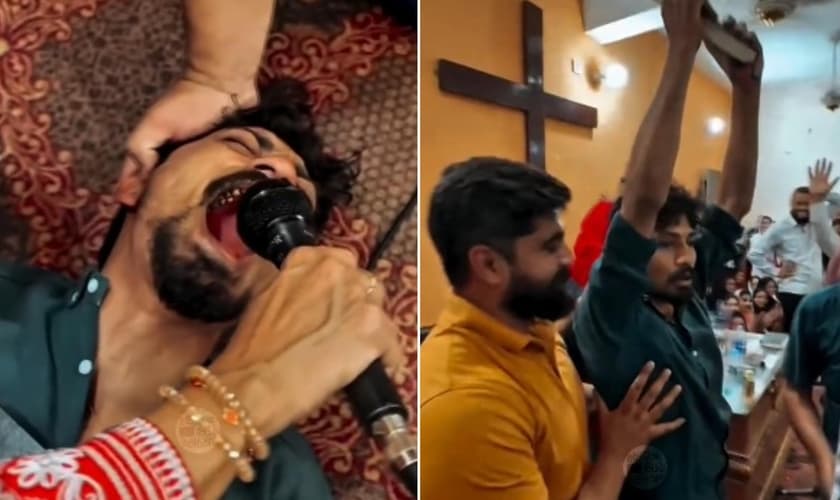 O homem voltou a falar após receber oração. (Foto: Reprodução/Instagram/Joani Bentes).