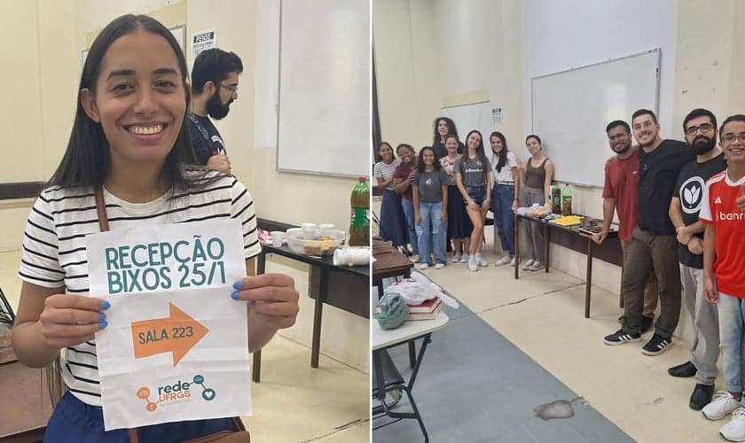 O grupo universitário cristão REDE ofereceu acolhimento aos novos estudantes. (Foto: Divulgação/REDE).
