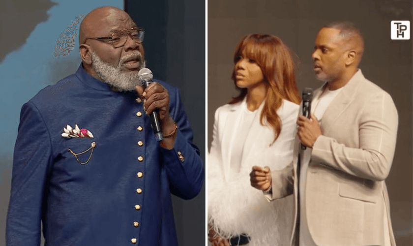 Bispo TD Jakes anuncia liderança para sua filha Pastora Sarah e seu genro Pastor Touré. (Captura de tela/YouTube/The Potter's House of Dallas)