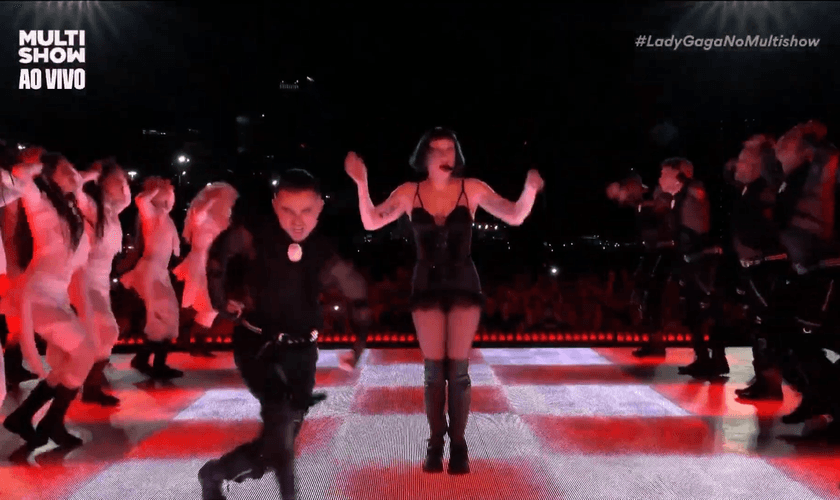 Show da Lady Gaga em Copacabana, Rio. (Captura de tela/YouTube/Multishow)