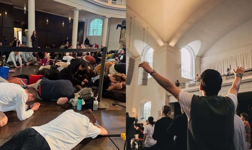 A reunião de oração foi marcada por conversões e quebrantamento. (Foto: Instagram/Al Gordon/Instagram/Joint Prayer Gathering).