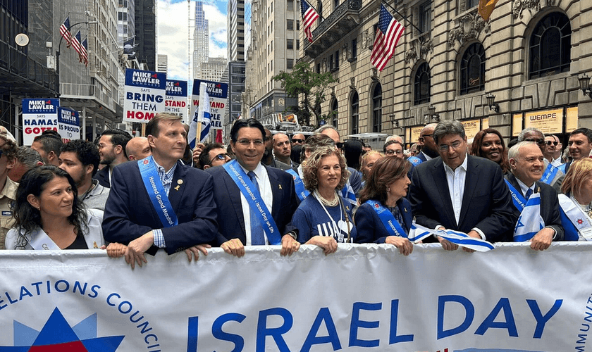 Marcha no ‘Dia de Israel’ em Manhattan, em 18 de maio de 2025. (Foto: Missão Israelense nas Nações Unidas).