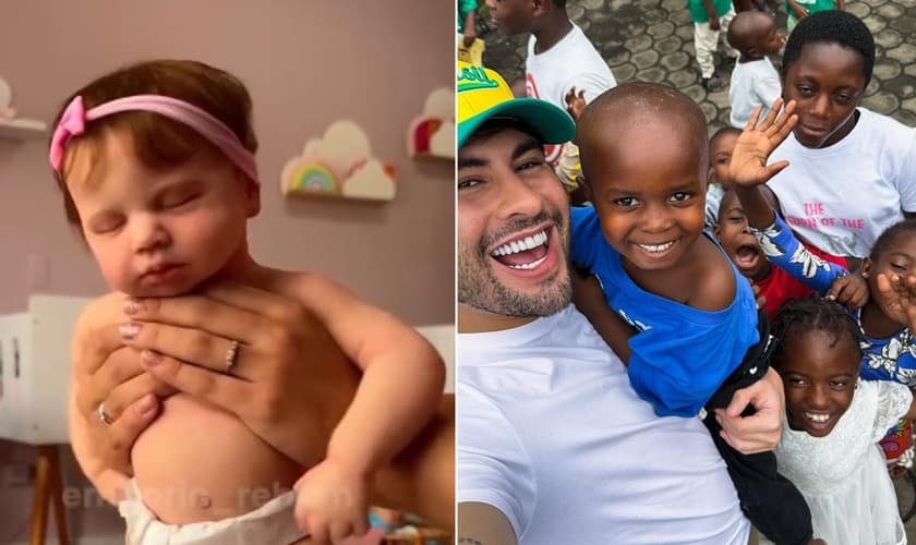 Marcos Freire com crianças acolhidas no Congo. (Foto: Reprodução/Instagram/Marcos Freire).