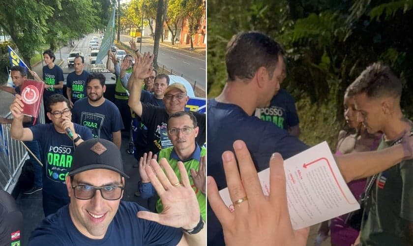 Cristãos percorreram a cidade pregando a mensagem de salvação. (Foto: Divulgação).