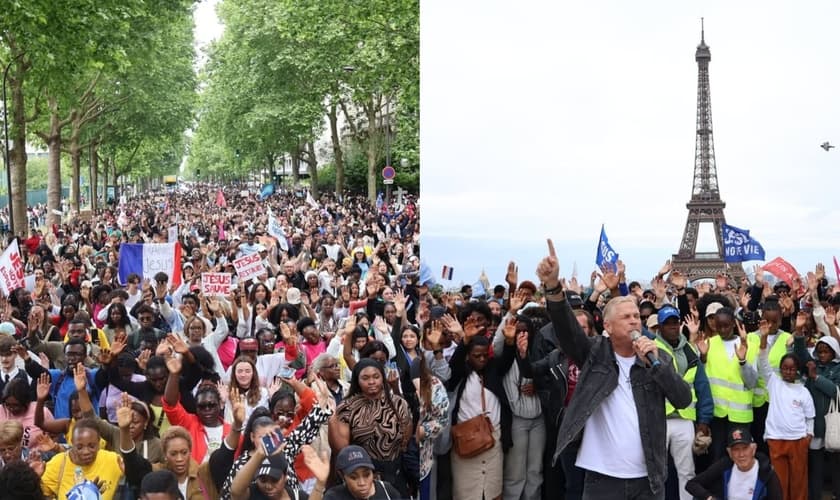 Os participantes anunciaram Jesus pelas ruas de Paris. (Foto: Instagram/Jean-Luc Trachsel ministries).