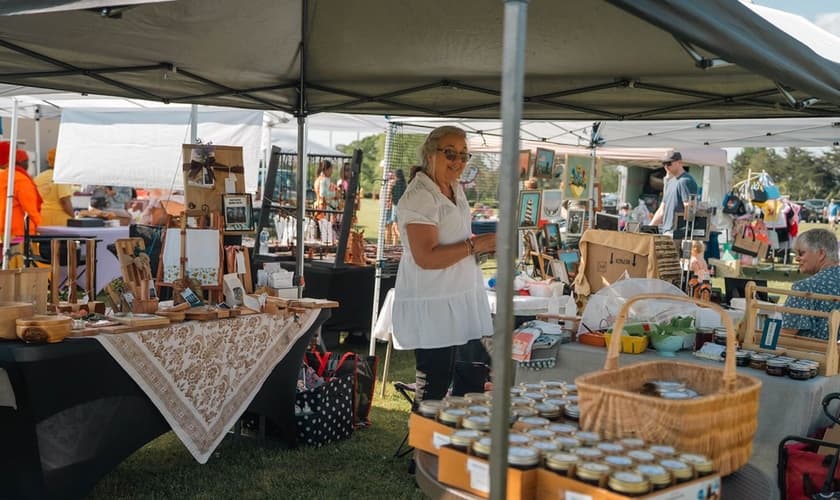 A feira de rua nos EUA. (Foto: Reprodução/AG News)