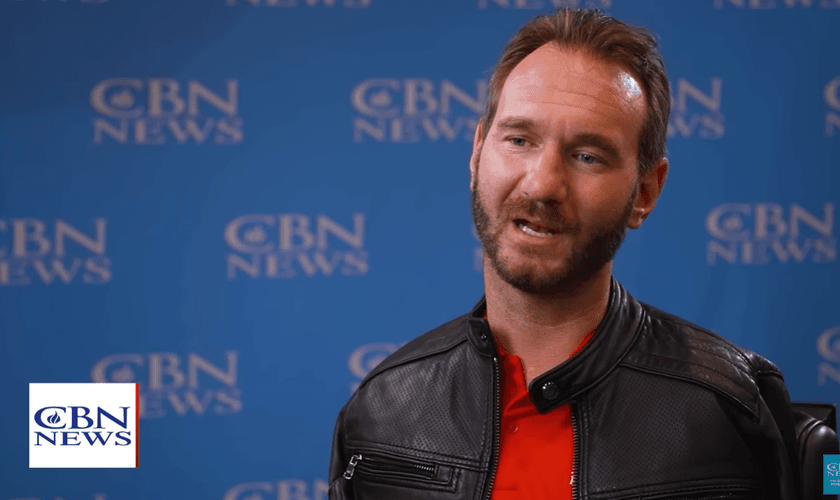 Nick Vujicic. (Foto: Reprodução/YouTube/CBN News)