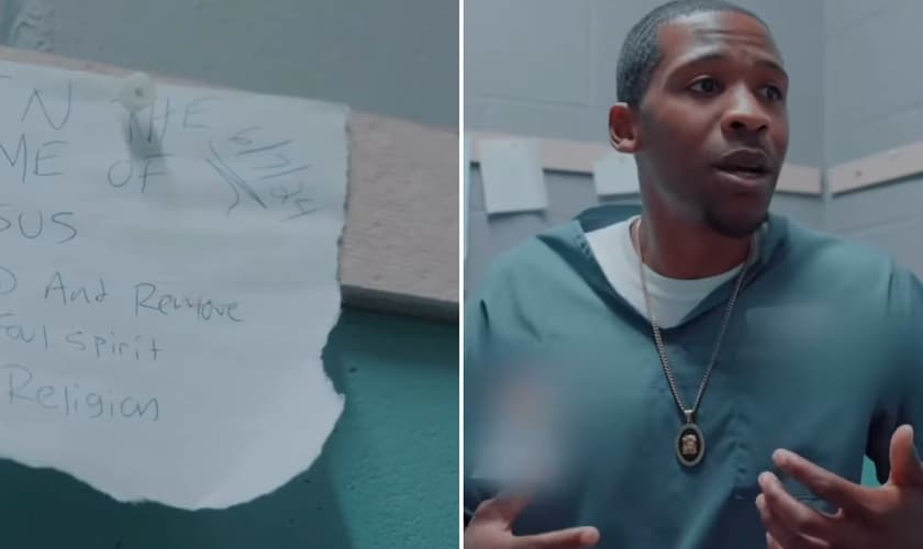 Um preso mostrou o “quarto de guerra” na prisão. (Foto: Reprodução/Instagram/God Behind Bars)